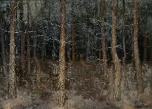 Dutch Oil On Canvas Paintings Drucke: Mystical paths': forest view, 1907. Creator: Gustaaf Frederik van de Wall Perné