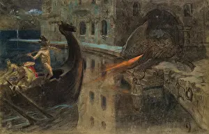Allegory And Literature Images Drucke: Mythological scene, c1910. Creator: Rothaug, Alexander (1870-1946)