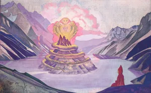 Nagarjuna Räumer der Schlange, 1925. Künstler: Roerich, Nikolaj (1874-1947)
