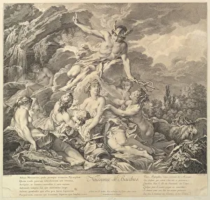 Animal In Art History Drucke: Naissance de Bacchus (Birth of Bacchus), 18th century. Creator: Pierre Alexandre Aveline