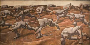 Russian History Painting Drucke: The Nameless, 1916. Creator: Egger-Lienz, Albin (1868-1926)