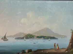 Heritage Art Collection UK Drucke: Naples with Vesuvius, n.d. Creator: Unknown