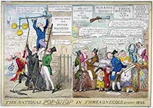 Die nationale Popshop im Threadneedle Street, 1826. Künstler