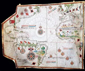 Maritimes Kartenblatt aus dem Jahr 1558
