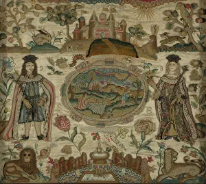 English Heritage Art Drucke: Needlework, England, 1698. Creator: Unknown