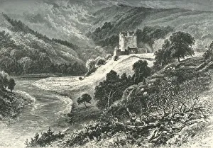 Scottish Borders Castles Drucke: Neidpath Castle, c1870