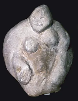 British Museum Artefact Drucke: Neolithic Chalk Goddess