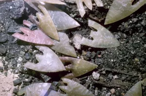 Neolithic Flint Arrowheads Drucke: Neolithic flint arrowheads