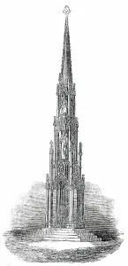 Bristol City Landmarks Drucke: The New High Civic Cross, Bristol, 1850. Creator: Unknown