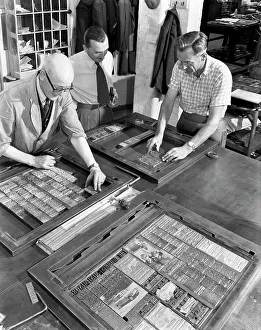 Druck von Zeitungen in Mexborough, SüdwestYorkshire, 1959. Künstler: Michael Walters