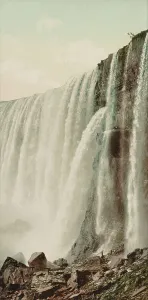New York State Geography Drucke: Niagara, Falls from [below?], ca 1900. Creator: Unknown