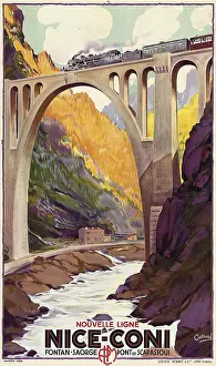 Steam Locomotive Images Drucke: Nice - Coni, 1929. Creator: Cossard, Adolphe (1880-1952)