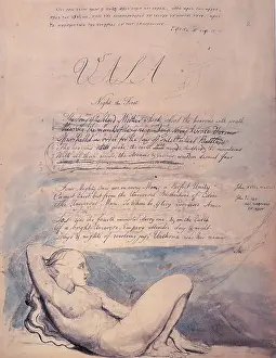 William Blake Artwork Drucke: Night the First, 1797. Creator: William Blake