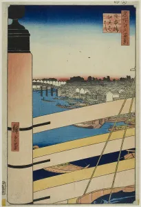 Ando Hiroshige Prints Drucke: Nihon Bridge and Edo Bridge (Nihonbashi)