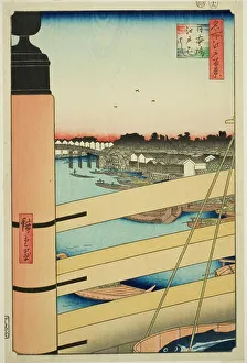 Ando Hiroshige Prints Drucke: Nihon Bridge and Edo Bridge (Nihonbashi)
