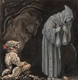Germanic Mythology Images Drucke: Nilas offer, Julbocken