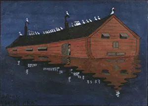 Gouache On Paper Fine Art Drucke: Noahs Ark