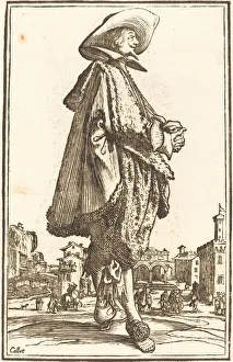 French Nobleman Portrait Drucke: Noble Man with Folded Hands. Creator: Unknown