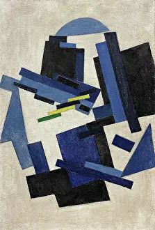 Gerahmter Druck : Komposition ohne Objekt, c1916. Schöpfer: Rozanova, Olga Vladimirovna (1886-1918)