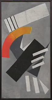 Nichtrepräsentative Komposition auf einem grauen Hintergrund, 1916. Künstlerin: Rozanova, Olga Vladimirovna (1886-1918)