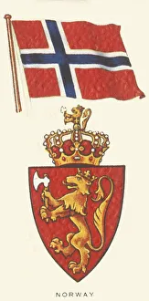 Nordic Country Flags Drucke: Norway, c1935. Creator: Unknown