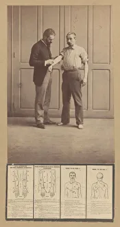 Alphonse Bertillon Drucke: Notation of Scars, Schematic Drawings, ca. 1893. Creator: Alphonse Bertillon