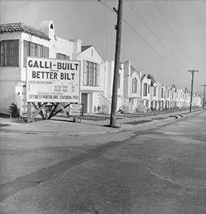 Hinweis zur modernen Architektur und Hausbau, San Francisco, Kalifornien, 1939. Schöpfer: Dorothea Lange