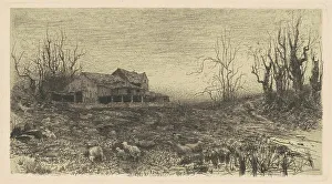 Rural Autumn Scenery Drucke: November, 1880. Creator: Stephen Parrish