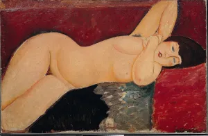 Drucke von Schlafendes Mädchen im Freien, 1920, Gemälde aus der Sammlung von Pinacoteca Giovanni und Marella Agnelli Modigliani Kunst Drucke: Bodenlos liegend