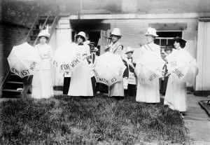 New Yorker Frauenbewegung, zwischen 1908 und 1923 (Kurier): Künstler: Bain News Service