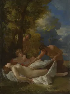Drucke von Rheinische Nymphen mit Säaten, um 1627. Im Bestand der Nationalgalerie zu London Nicolas Poussin Drucke: Zwerge mit Säaten, um 1627. Künstler: Poussin, Nicolas (1594-1665)'