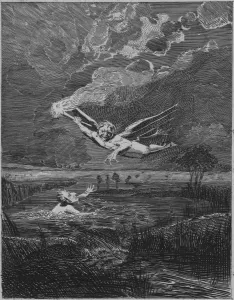 Outdoor Portraits Drucke: Will O the Wisp, c19th century