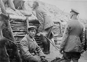 World War I Trench Life Drucke: Observation from German Trenches, between c1910 and c1915. Creator: Bain News Service