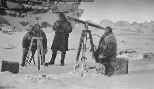 Arctic Expedition Photography Drucke: Observing The Eclipse of the Sun, 6th April 1894, 1897