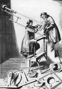 Solar Eclipse Drucke: Observing a solar eclipse, 1673