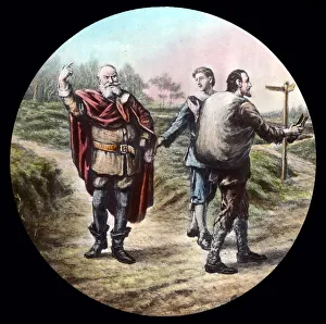 Christian Allegory Images Drucke: Obstinate goes home, c1910. Creator: Unknown