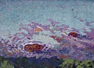 Oil On Paper Artworks Drucke: Ocean Coast