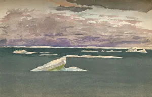 Stormy Seascape Drucke: Off the Edge of the Ice - Gathering Storm