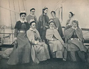 Zurück in den Krieg! Krankenschwestern auf einem Liner nach Kapstadt, um 1900. Ersteller: Unbekannt.