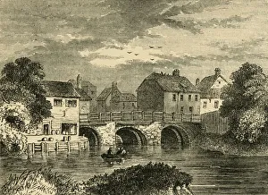 Victorian Era Architecture London Drucke: Old Bow Bridge, c1876. Creator: Unknown
