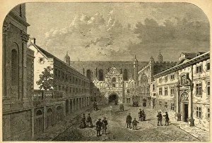 British Building Exterior Drucke: Old Front of Guildhall, c1725, (1897). Creator: Unknown