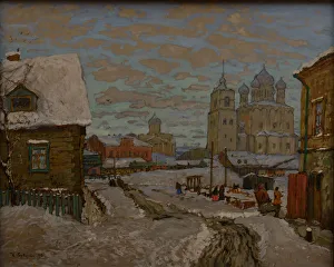 Realism Oil On Canvas Art Drucke: Old Pskov