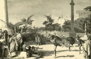 Ancient Greek Athletics Drucke: Olympic Games, 1890. Creator: Unknown