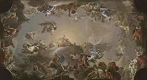 Neoclassicism Oil On Canvas Drucke: Olympus: The Fall of the Giants