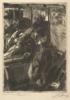 Omnibus, 1892. Ersteller: Anders Zorn (Schwedisch, 1860–1920)
