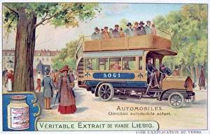 Colourful Chromolithograph Prints Drucke: Omnibus, c1900