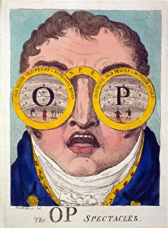 Covent Garden Theatre Drucke: The OP Spectacles, 1809