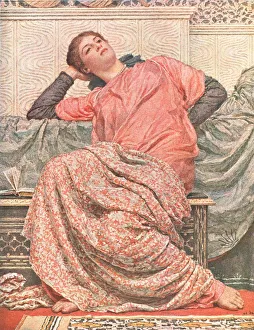 Pre Raphaelite Style Images Drucke: An Open Book, c1884, (c1902). Creator: Unknown