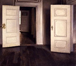 Offene Türen. Künstler: Hammershoi, Vilhelm (1864-1916)