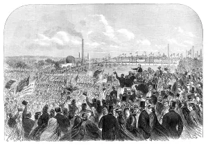 Die Eröffnung des Volksparks Farnworth, nahe Bolton, Lancashire, 1864. Schöpfer: Unbekannt.